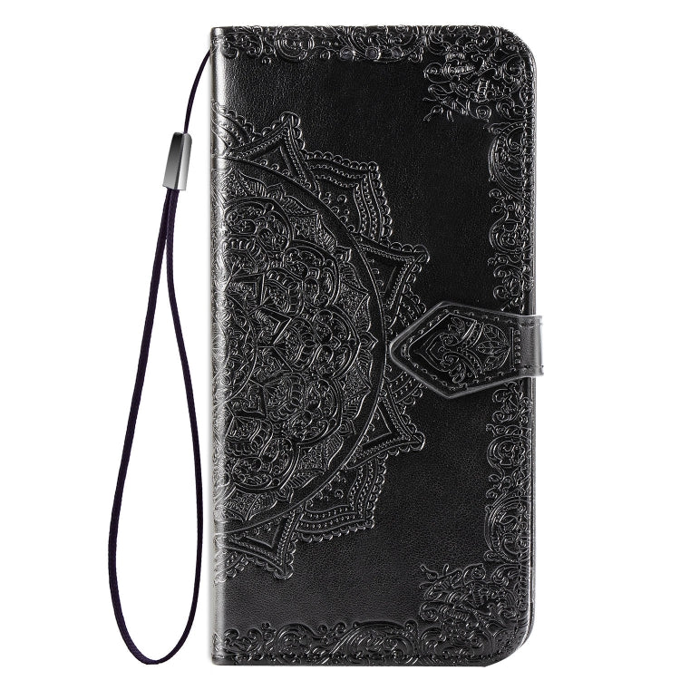 For Samsung Galaxy Note20 Ultra Halfway Mandala Embossing Pattern Horizontal Flip Leather Case with Holder & Card Slots & Wallet & Lanyard
