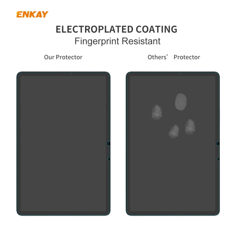 For Samsung Galaxy Tab S8 /Galaxy Tab S7 2pcs ENKAY Hat-Prince 0.33mm 9H Surface Hardness 2.5D Explosion-proof Tempered Glass Protector