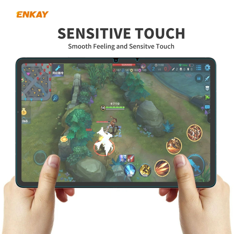 For Samsung Galaxy Tab S8 /Galaxy Tab S7 2pcs ENKAY Hat-Prince 0.33mm 9H Surface Hardness 2.5D Explosion-proof Tempered Glass Protector