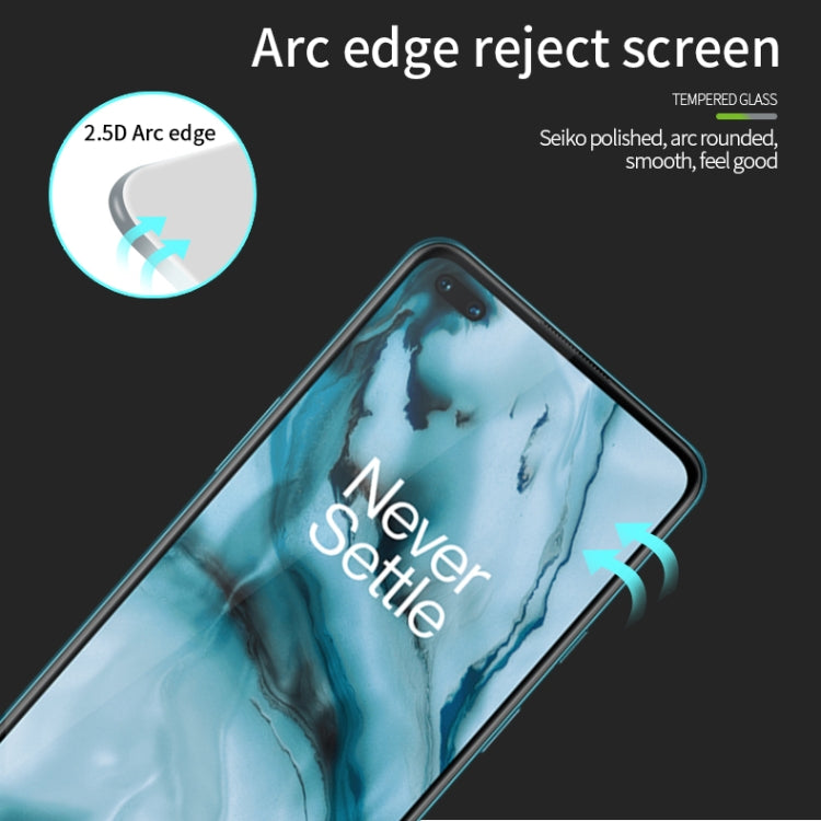 For Oneplus Nord MOFI 9H 2.5D Full Screen Tempered Glass Film(Black)