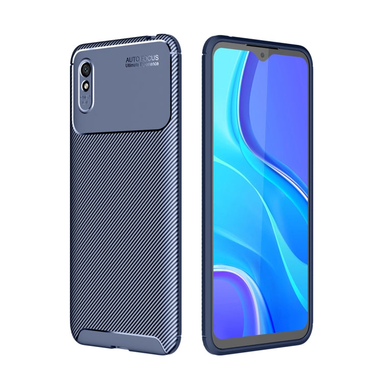 For Xiaomi Redmi 9A Carbon Fiber Texture Shockproof TPU Case