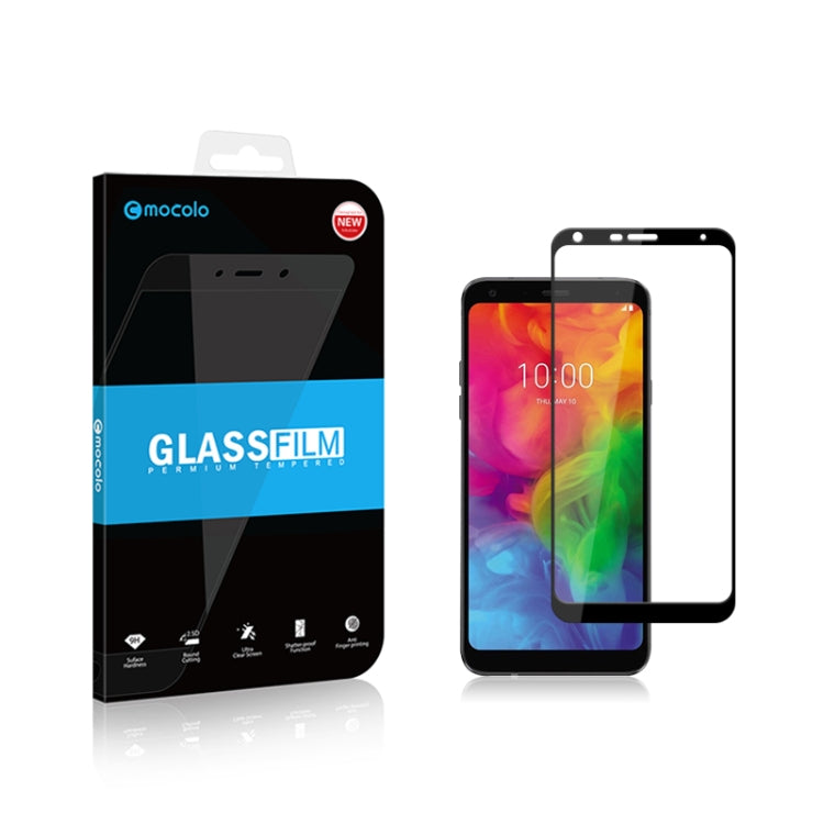 mocolo 0.33mm 9H 2.5D Silk Print Tempered Glass Film for LG Q7