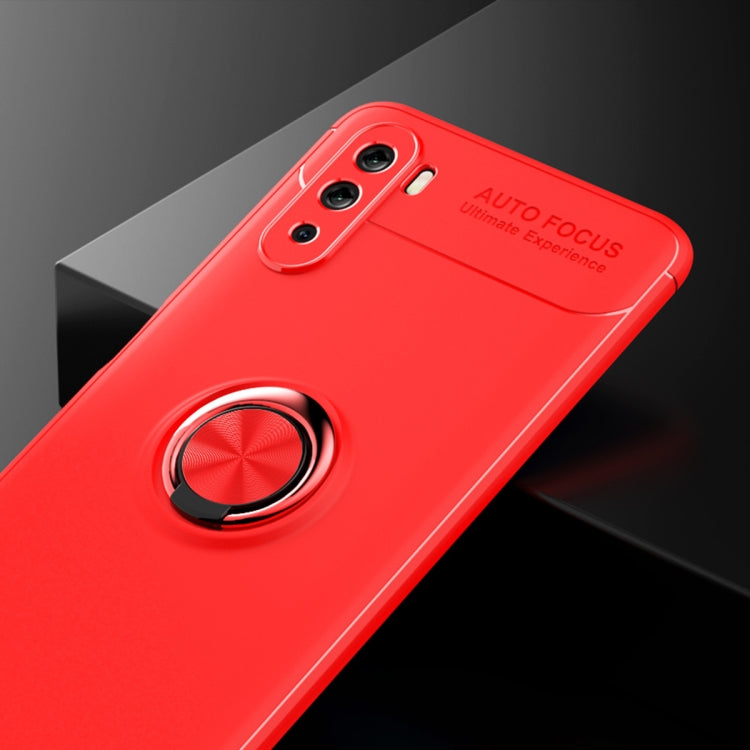 For Huawei Maimang 9 Metal Ring Holder 360 Degree Rotating TPU Case(Red+Red)(Red+Red)(Red+Red)