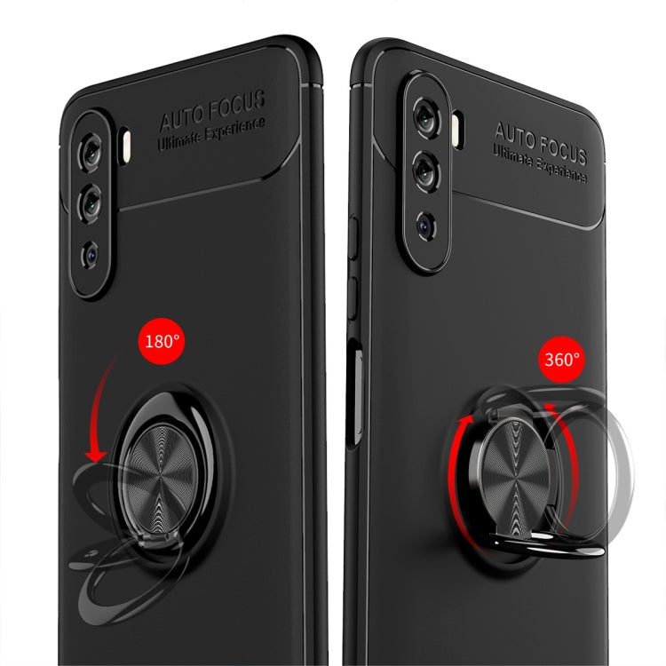 For Huawei Maimang 9 Metal Ring Holder 360 Degree Rotating TPU Case(Red+Red)(Red+Red)(Red+Red)