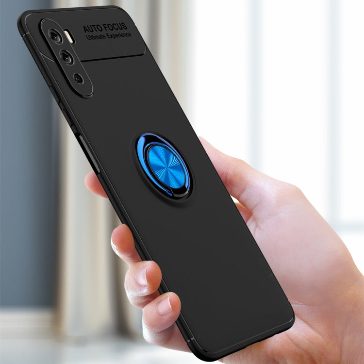 For Huawei Maimang 9 Metal Ring Holder 360 Degree Rotating TPU Case(Red+Red)(Red+Red)(Red+Red)