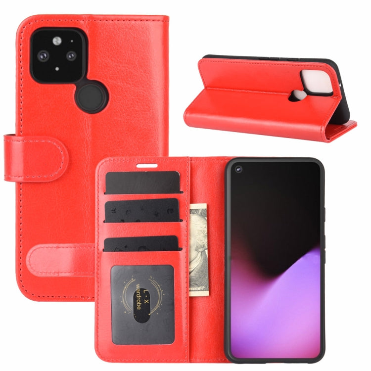 For Google Pixel 5 XL  R64 Texture Single Horizontal Flip Protective Case with Holder & Card Slots & Wallet& Photo Frame