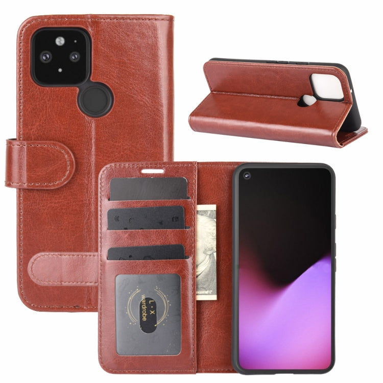 For Google Pixel 5 XL  R64 Texture Single Horizontal Flip Protective Case with Holder & Card Slots & Wallet& Photo Frame