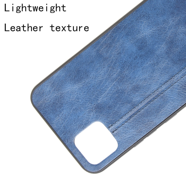 For Oppo Realme C11 Shockproof Sewing Cow Pattern Skin PC + PU + TPU Case