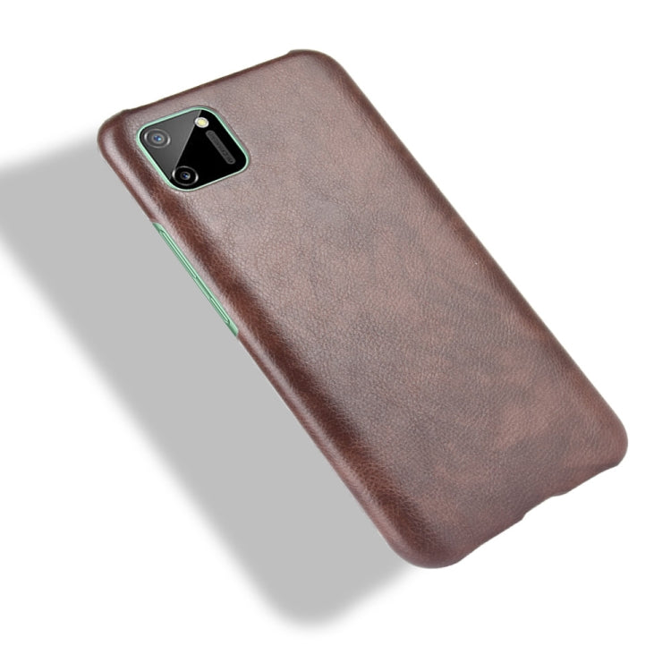 For Oppo Realme C11 Shockproof Litchi Texture PC + PU Case