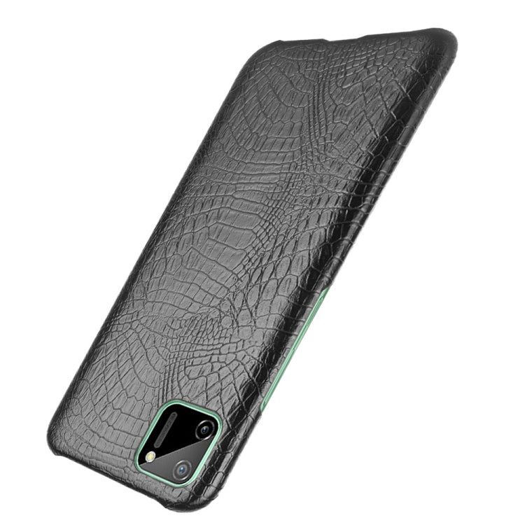 For Oppo Realme C11 Shockproof Crocodile Texture PC + PU Case