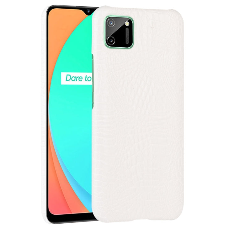 For Oppo Realme C11 Shockproof Crocodile Texture PC + PU Case