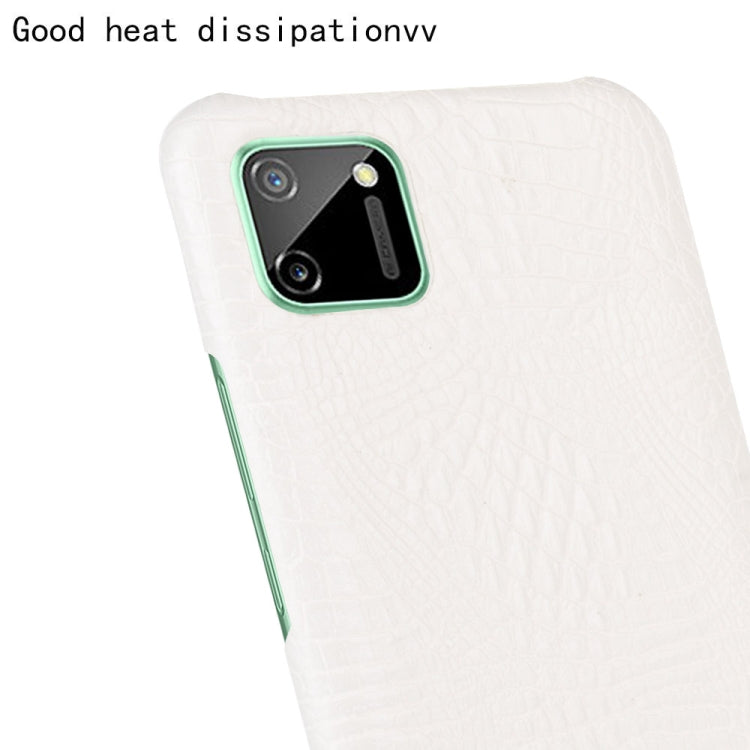 For Oppo Realme C11 Shockproof Crocodile Texture PC + PU Case