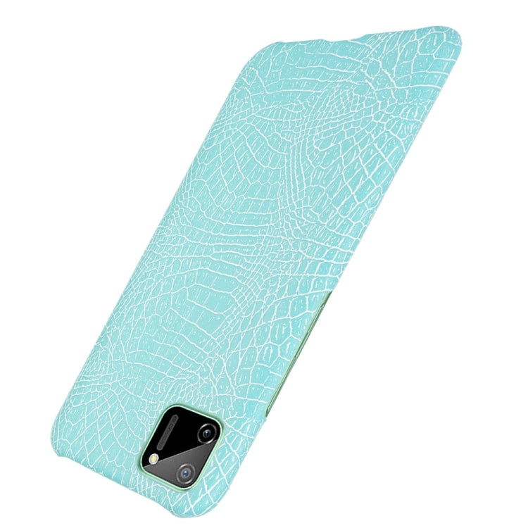 For Oppo Realme C11 Shockproof Crocodile Texture PC + PU Case