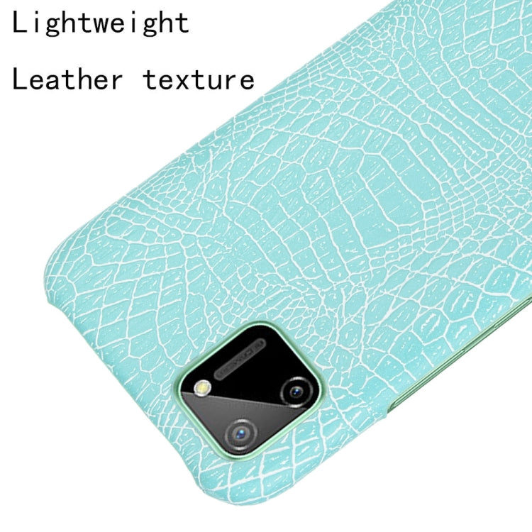 For Oppo Realme C11 Shockproof Crocodile Texture PC + PU Case
