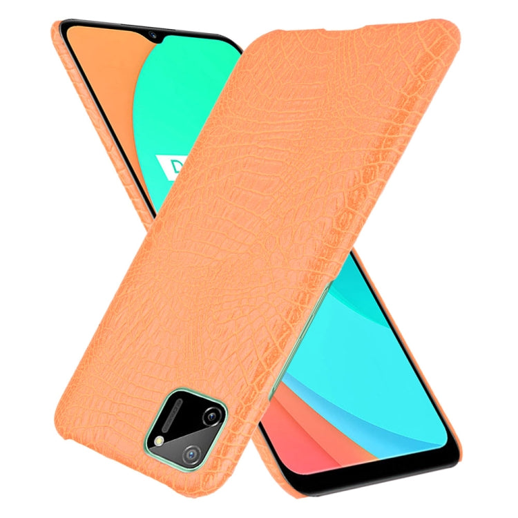 For Oppo Realme C11 Shockproof Crocodile Texture PC + PU Case