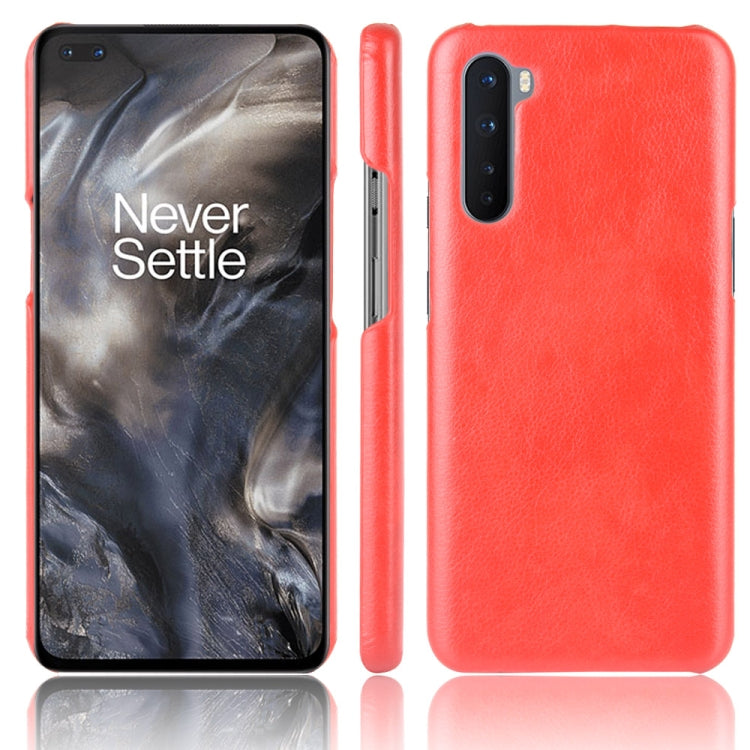 For OnePlus Nord Shockproof Litchi Texture PC + PU Case