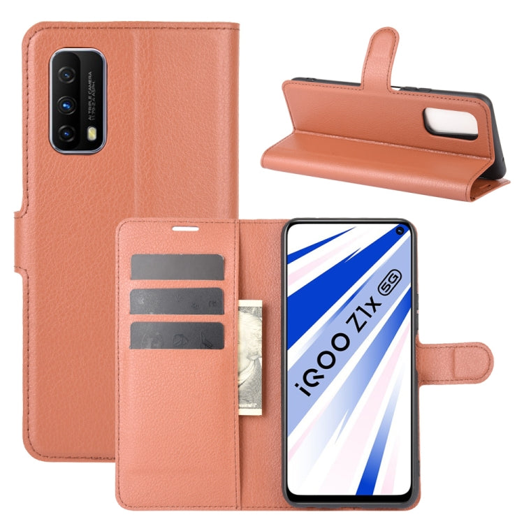 For Vivo iQOO Z1x Litchi Texture Horizontal Flip Protective Case with Holder & Card Slots & Wallet