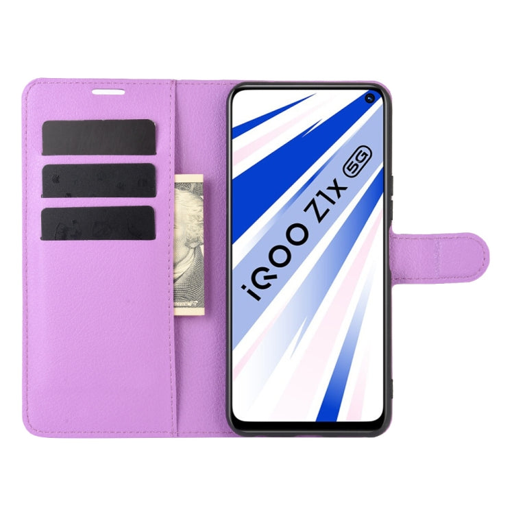 For Vivo iQOO Z1x Litchi Texture Horizontal Flip Protective Case with Holder & Card Slots & Wallet