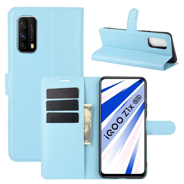 For Vivo iQOO Z1x Litchi Texture Horizontal Flip Protective Case with Holder & Card Slots & Wallet