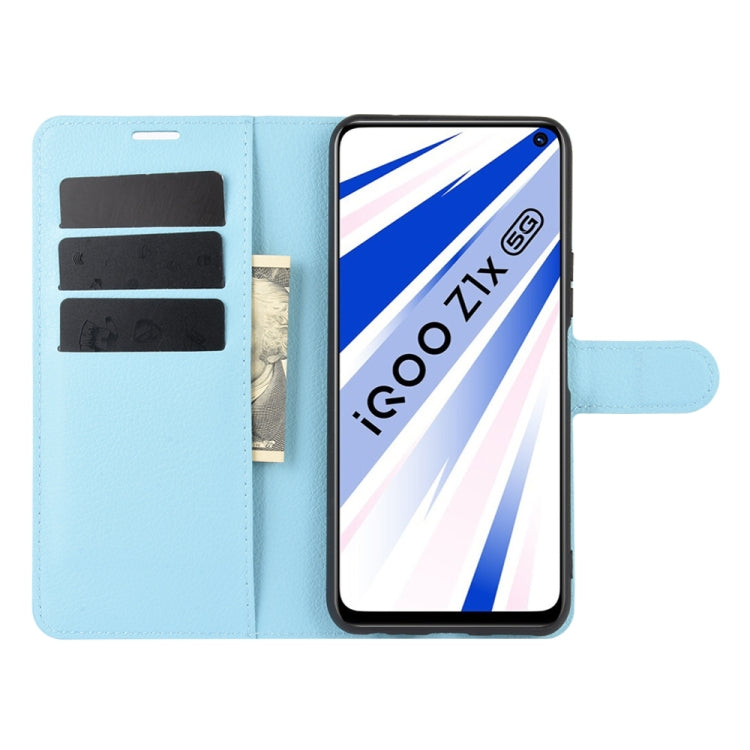 For Vivo iQOO Z1x Litchi Texture Horizontal Flip Protective Case with Holder & Card Slots & Wallet