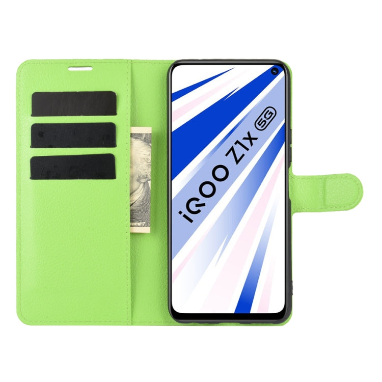 For Vivo iQOO Z1x Litchi Texture Horizontal Flip Protective Case with Holder & Card Slots & Wallet