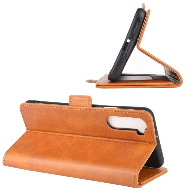 For OnePlus Nord Dual-side Magnetic Buckle Horizontal Flip Leather Case with Holder & Card Slots & Wallet