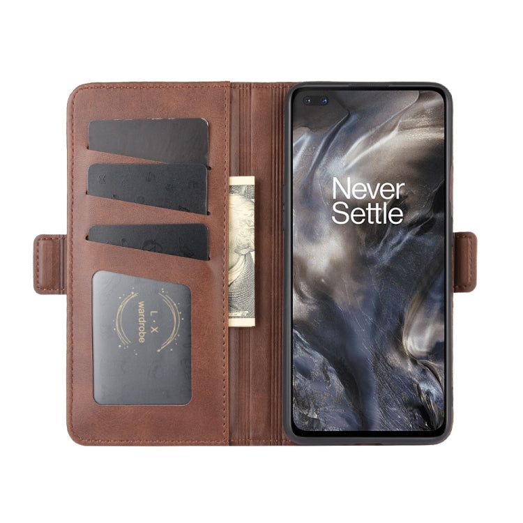 For OnePlus Nord Dual-side Magnetic Buckle Horizontal Flip Leather Case with Holder & Card Slots & Wallet