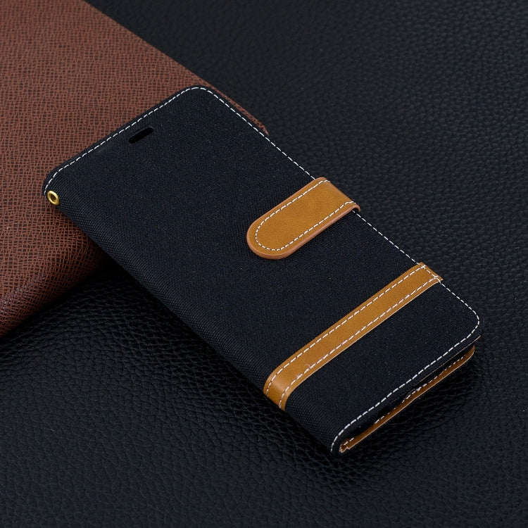 Color Matching Denim Texture Leather Case for Galaxy  S10, with Holder & Card Slots & Wallet & Lanyard