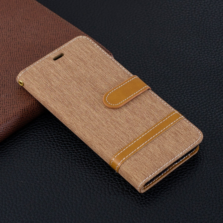 Color Matching Denim Texture Leather Case for Galaxy  S10, with Holder & Card Slots & Wallet & Lanyard