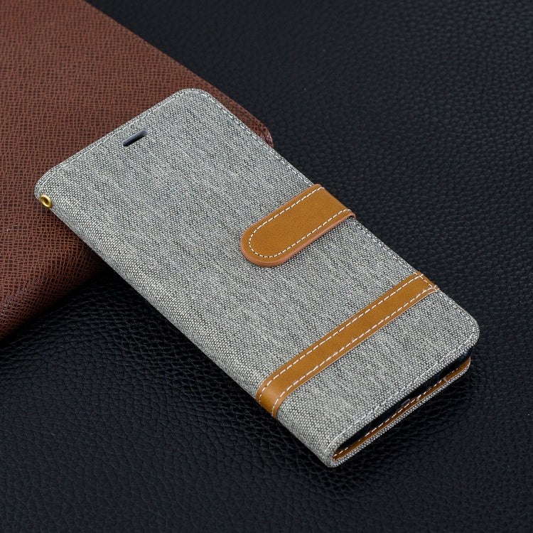 Color Matching Denim Texture Leather Case for Galaxy  S10, with Holder & Card Slots & Wallet & Lanyard