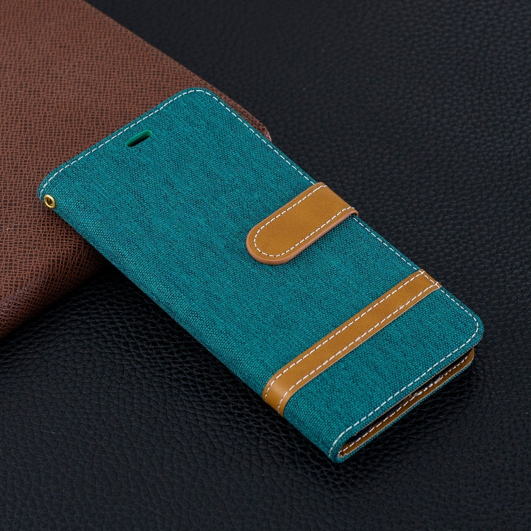 Color Matching Denim Texture Leather Case for Galaxy  S10, with Holder & Card Slots & Wallet & Lanyard