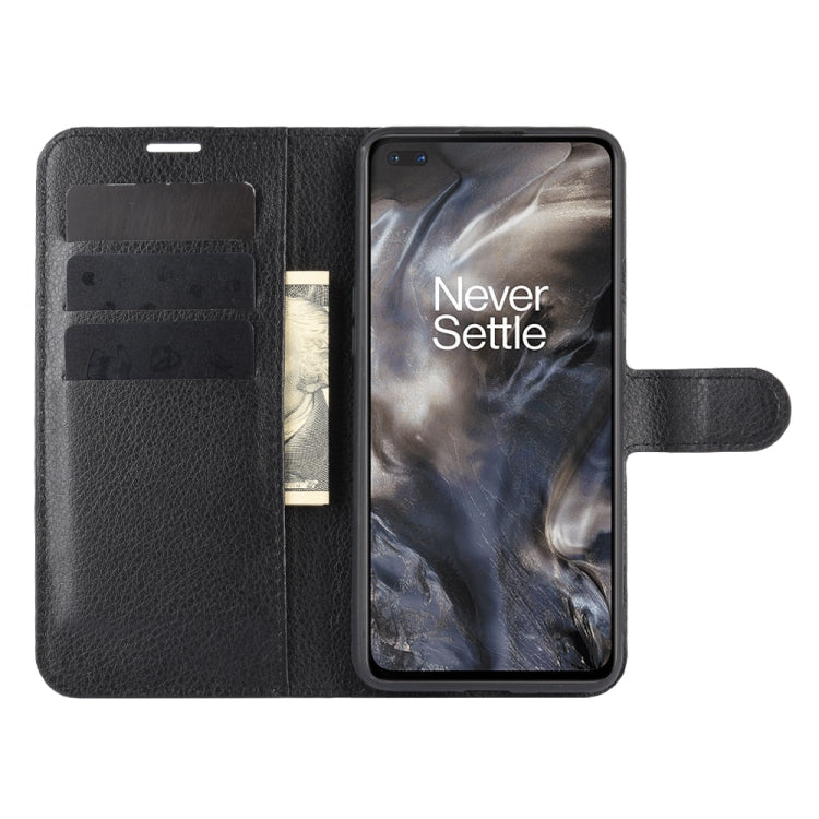 For OnePlus Nord Litchi Texture Horizontal Flip Protective Case with Holder & Card Slots & Wallet