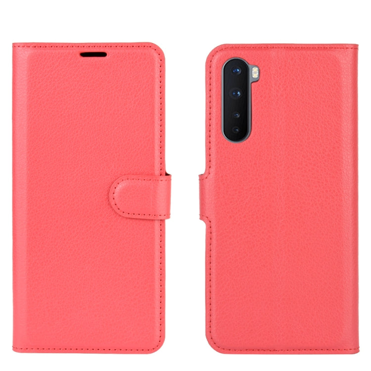 For OnePlus Nord Litchi Texture Horizontal Flip Protective Case with Holder & Card Slots & Wallet