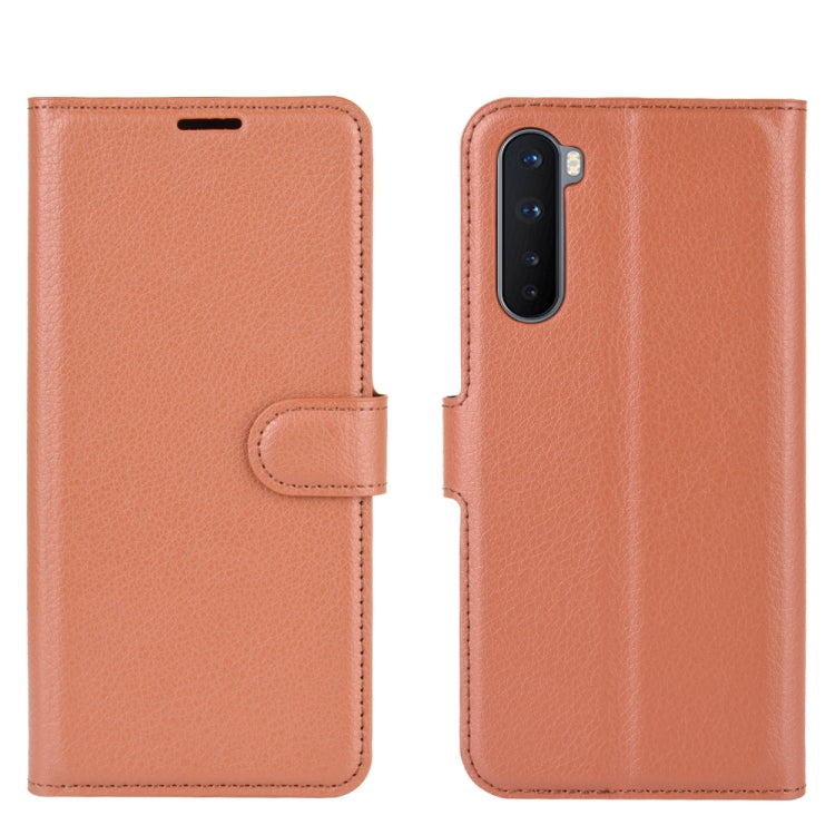 For OnePlus Nord Litchi Texture Horizontal Flip Protective Case with Holder & Card Slots & Wallet