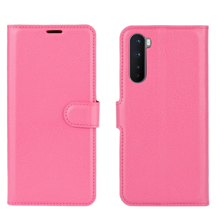 For OnePlus Nord Litchi Texture Horizontal Flip Protective Case with Holder & Card Slots & Wallet