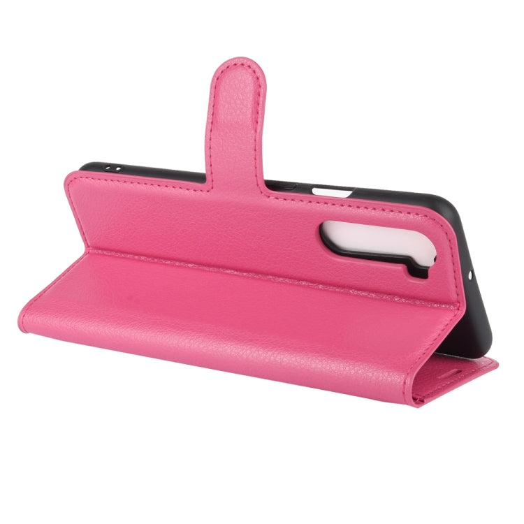 For OnePlus Nord Litchi Texture Horizontal Flip Protective Case with Holder & Card Slots & Wallet