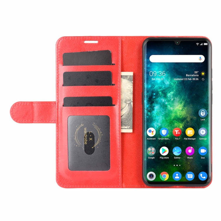 For TCL 10 Pro R64 Texture Single Horizontal Flip Protective Case with Holder & Card Slots & Wallet& Photo Frame