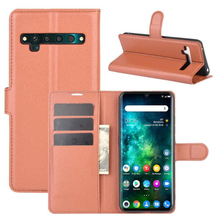 For TCL 10 Pro Litchi Texture Horizontal Flip Protective Case with Holder & Card Slots & Wallet