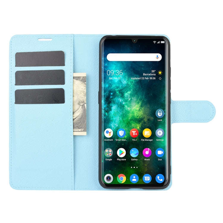 For TCL 10 Pro Litchi Texture Horizontal Flip Protective Case with Holder & Card Slots & Wallet