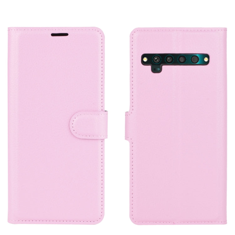 For TCL 10 Pro Litchi Texture Horizontal Flip Protective Case with Holder & Card Slots & Wallet