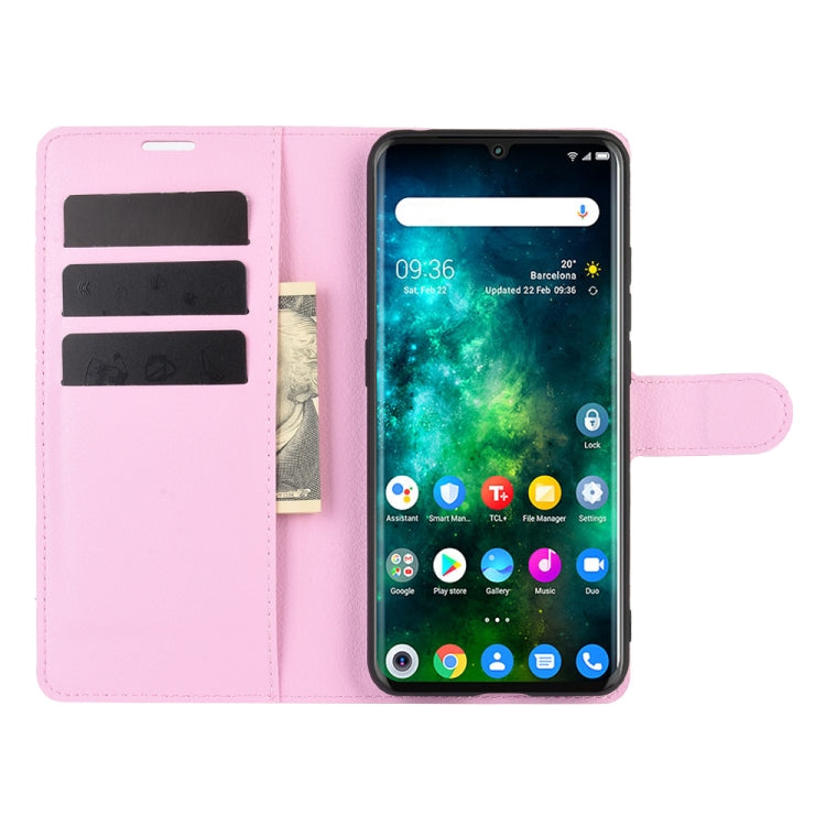 For TCL 10 Pro Litchi Texture Horizontal Flip Protective Case with Holder & Card Slots & Wallet