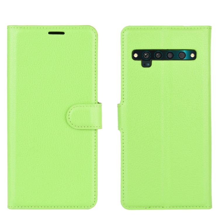 For TCL 10 Pro Litchi Texture Horizontal Flip Protective Case with Holder & Card Slots & Wallet