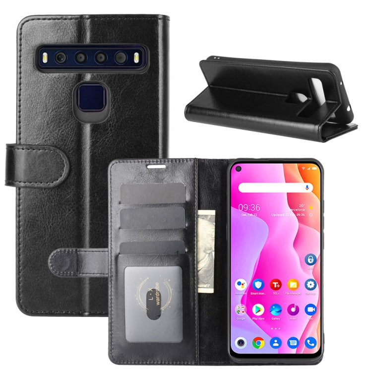 For TCL 10L R64 Texture Single Horizontal Flip Protective Case with Holder & Card Slots & Wallet& Photo Frame