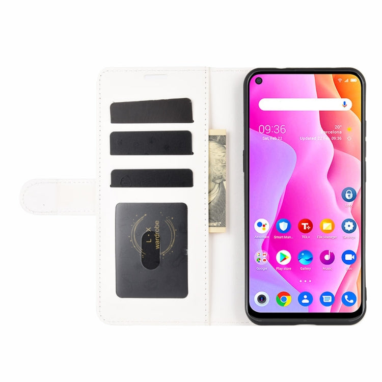 For TCL 10L R64 Texture Single Horizontal Flip Protective Case with Holder & Card Slots & Wallet& Photo Frame
