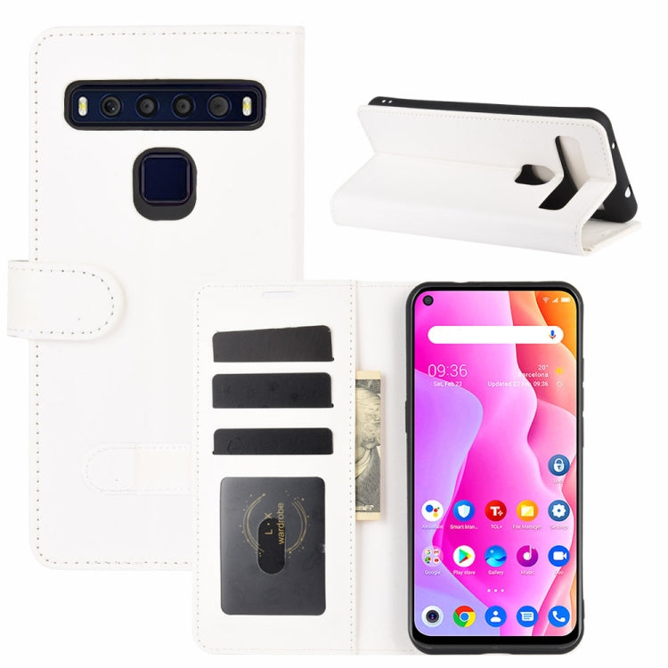 For TCL 10L R64 Texture Single Horizontal Flip Protective Case with Holder & Card Slots & Wallet& Photo Frame
