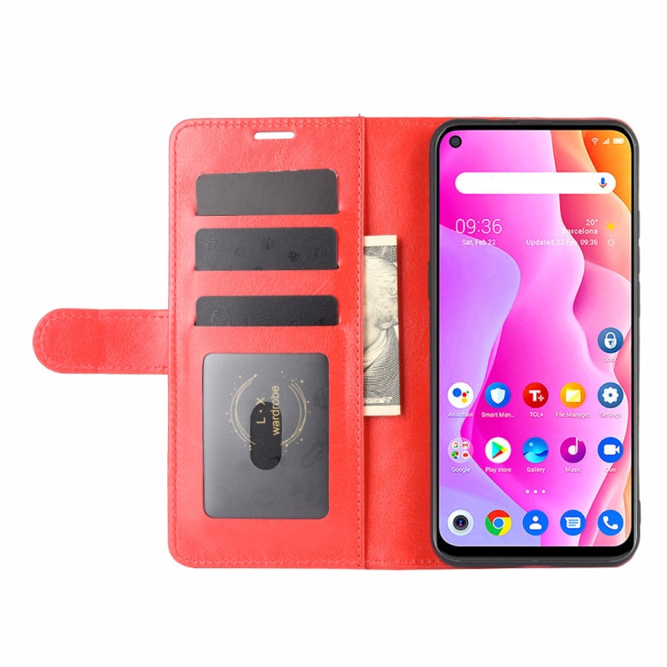 For TCL 10L R64 Texture Single Horizontal Flip Protective Case with Holder & Card Slots & Wallet& Photo Frame