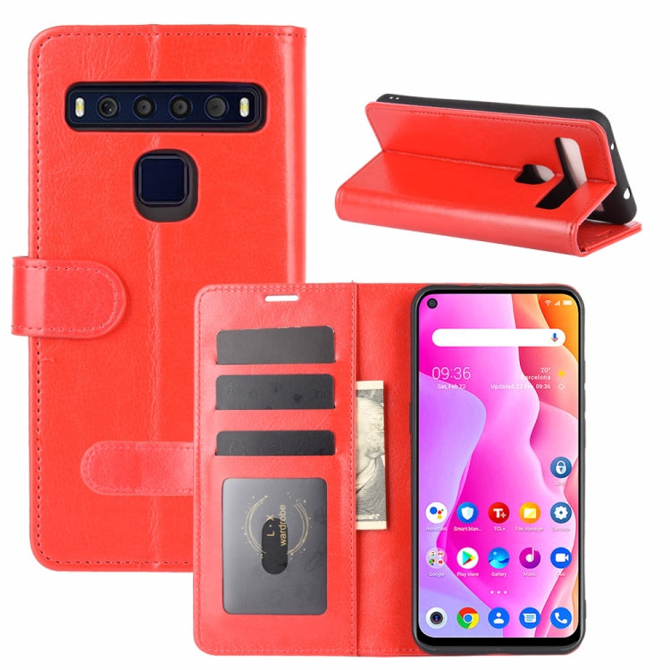 For TCL 10L R64 Texture Single Horizontal Flip Protective Case with Holder & Card Slots & Wallet& Photo Frame