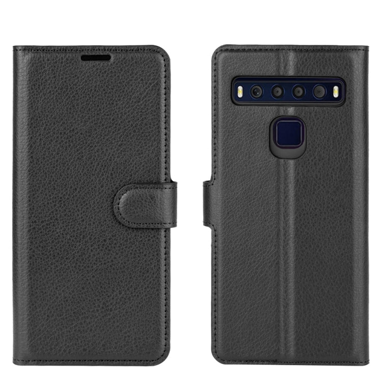 For TCL 10L Litchi Texture Horizontal Flip Protective Case with Holder & Card Slots & Wallet