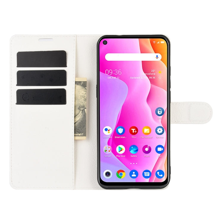 For TCL 10L Litchi Texture Horizontal Flip Protective Case with Holder & Card Slots & Wallet