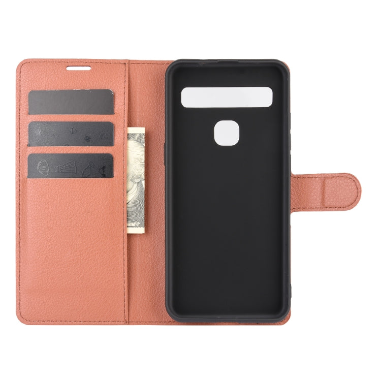 For TCL 10L Litchi Texture Horizontal Flip Protective Case with Holder & Card Slots & Wallet
